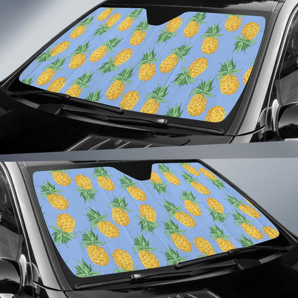 Pineapple Pattern Print Design A04 Car Sun Shades-JORJUNE.COM