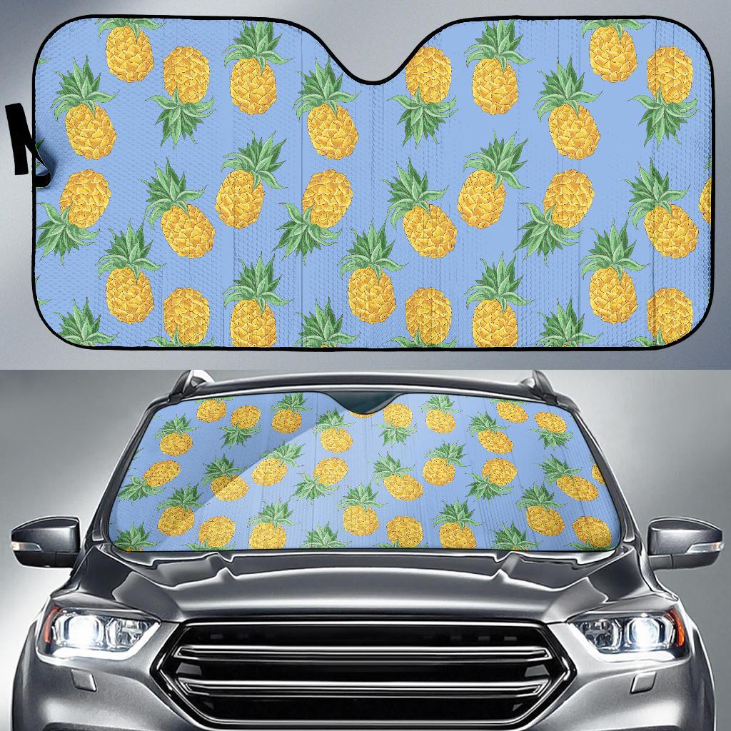 Pineapple Pattern Print Design A04 Car Sun Shades-JORJUNE.COM
