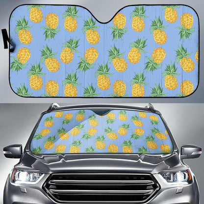 Pineapple Pattern Print Design A04 Car Sun Shades-JORJUNE.COM
