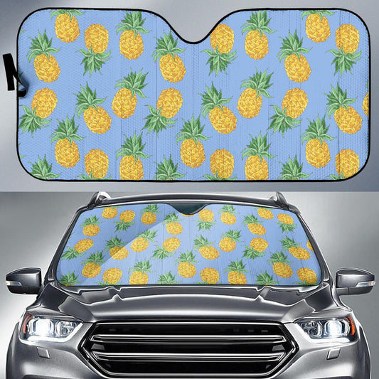 Pineapple Pattern Print Design A04 Car Sun Shades-JORJUNE.COM