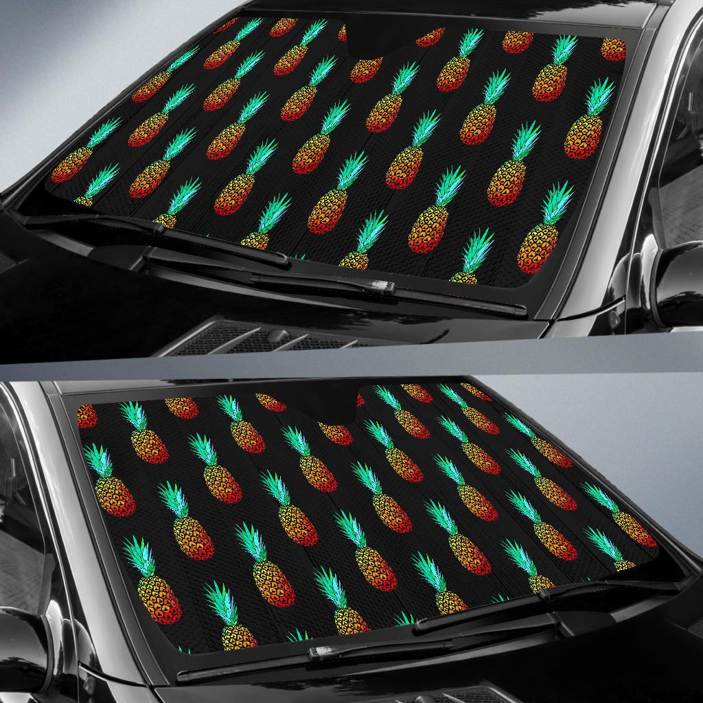 Pineapple Pattern Print Design A05 Car Sun Shades-JORJUNE.COM