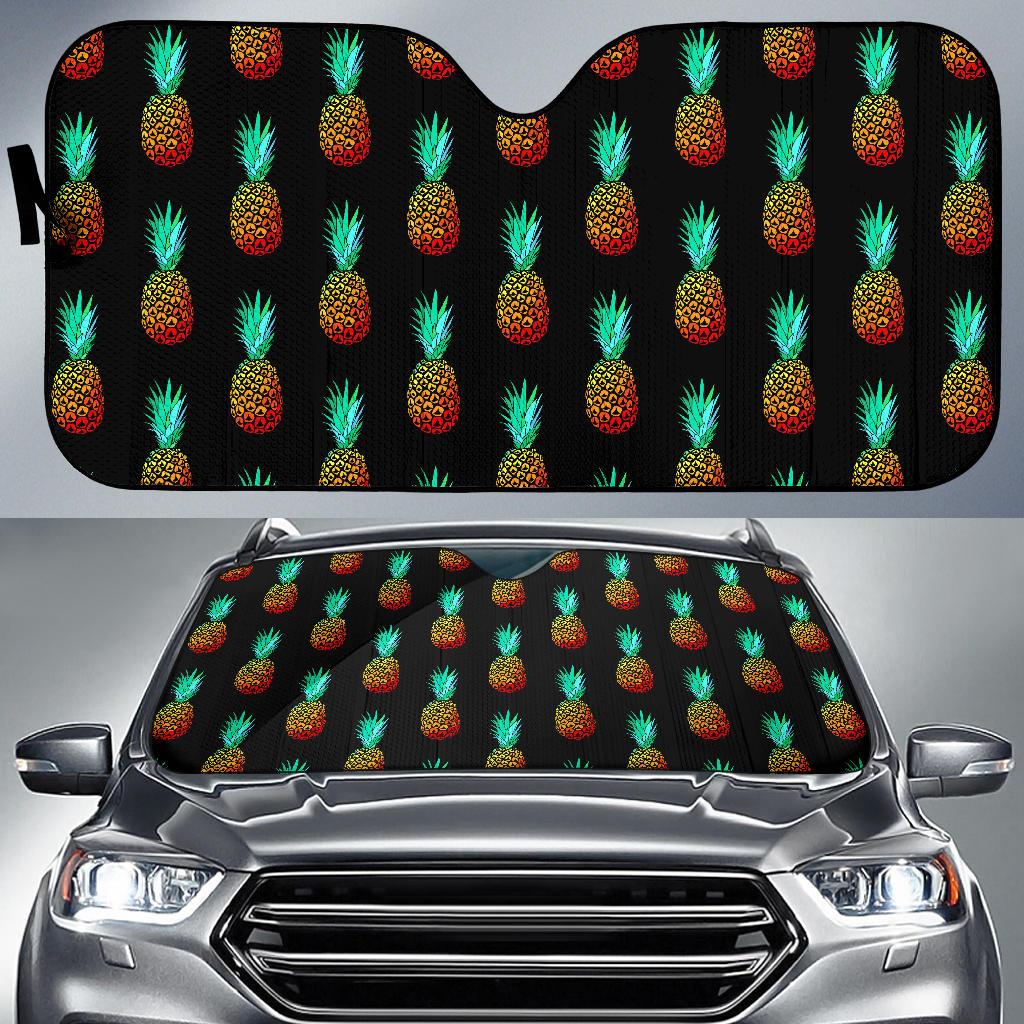 Pineapple Pattern Print Design A05 Car Sun Shades-JORJUNE.COM