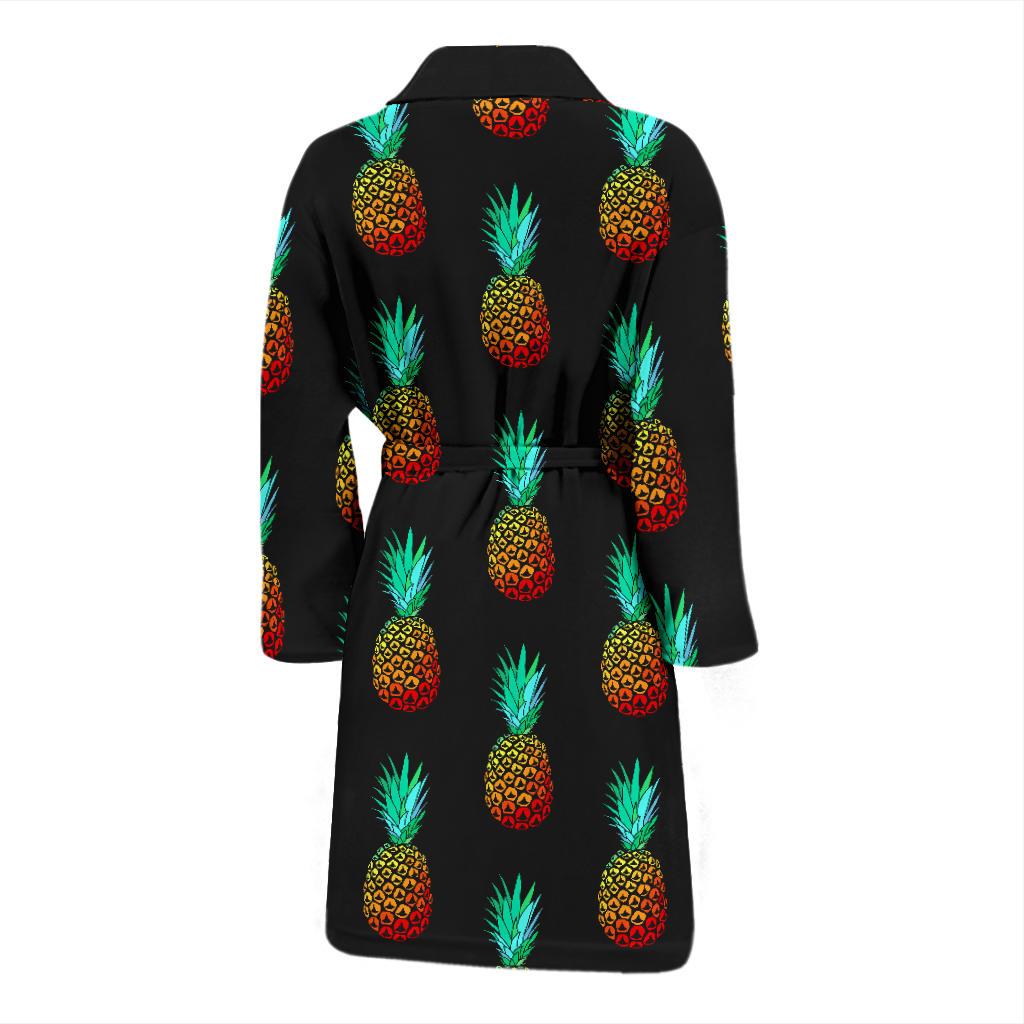 Pineapple Pattern Print Design A05 Men Bathrobe-JORJUNE.COM