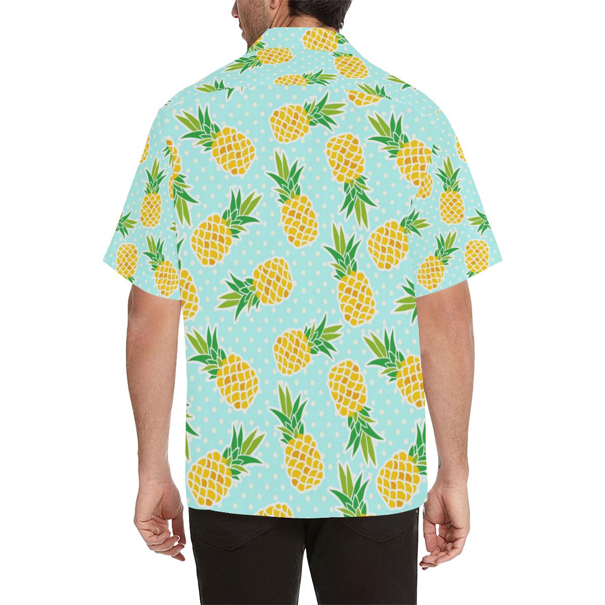 Pineapple Pattern Print Design PP01 Men Hawaiian Shirt-JorJune