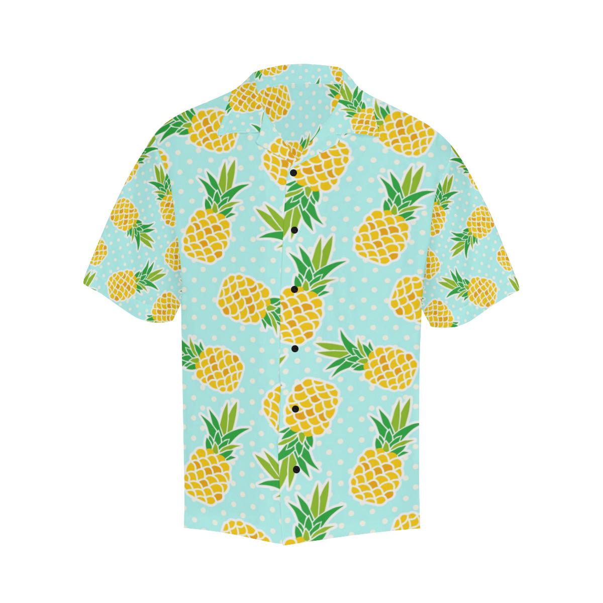 Pineapple Pattern Print Design PP01 Men Hawaiian Shirt-JorJune