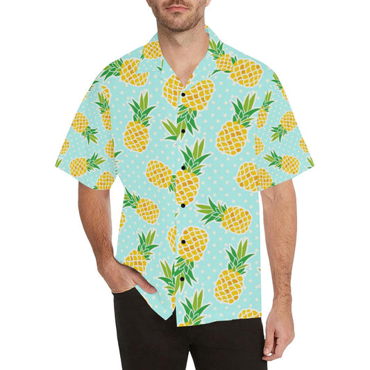 Pineapple Pattern Print Design PP01 Men Hawaiian Shirt-JorJune