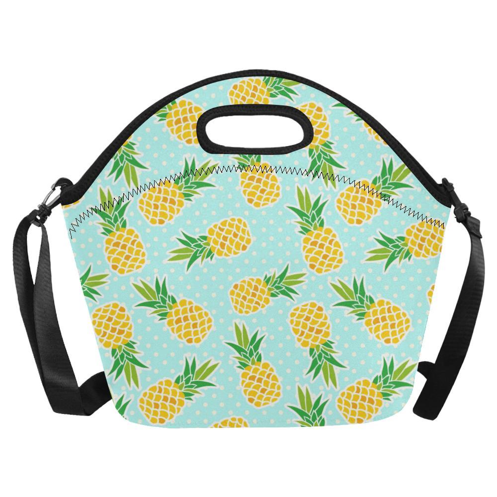 Pineapple Pattern Print Design PP01 Neoprene Lunch Bag-JorJune