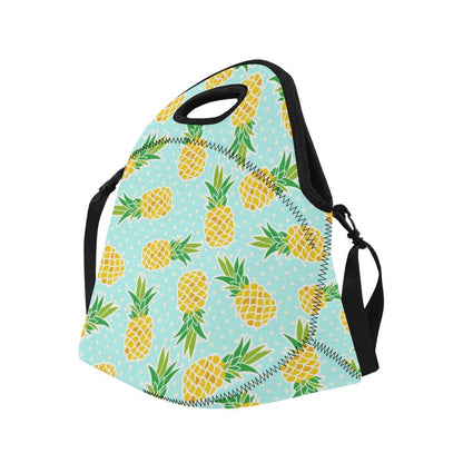 Pineapple Pattern Print Design PP01 Neoprene Lunch Bag-JorJune