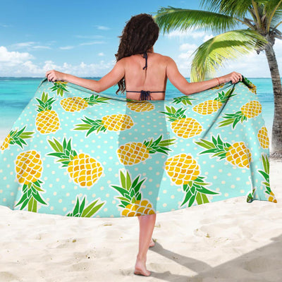 Pineapple Pattern Print Design PP01 Sarong Pareo Wrap-JORJUNE.COM