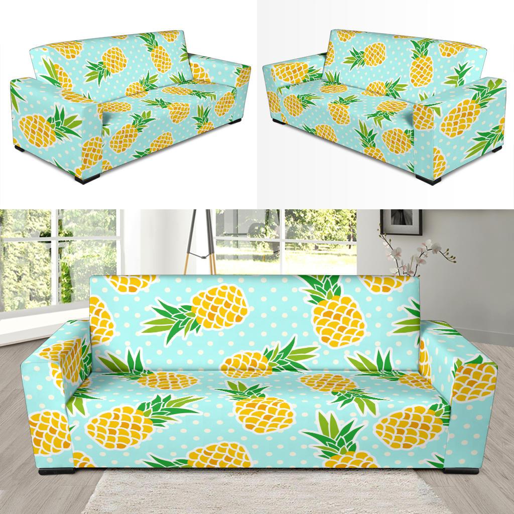 Pineapple Pattern Print Design PP01 Sofa Slipcover-JORJUNE.COM