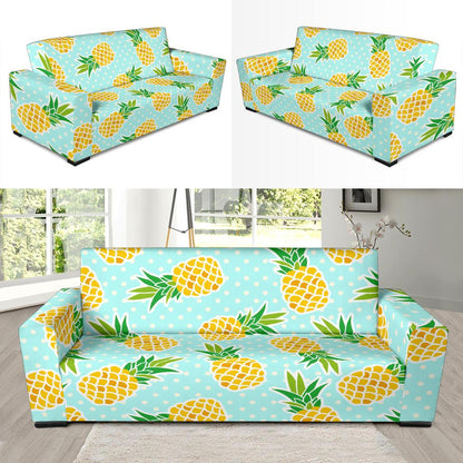 Pineapple Pattern Print Design PP01 Sofa Slipcover-JORJUNE.COM