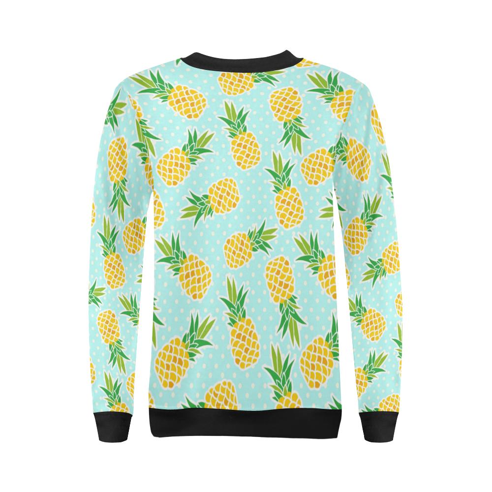 Pineapple Pattern Print Design PP01 Women Long Sleeve Sweatshirt-JorJune