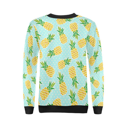 Pineapple Pattern Print Design PP01 Women Long Sleeve Sweatshirt-JorJune