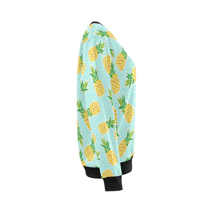 Pineapple Pattern Print Design PP01 Women Long Sleeve Sweatshirt-JorJune