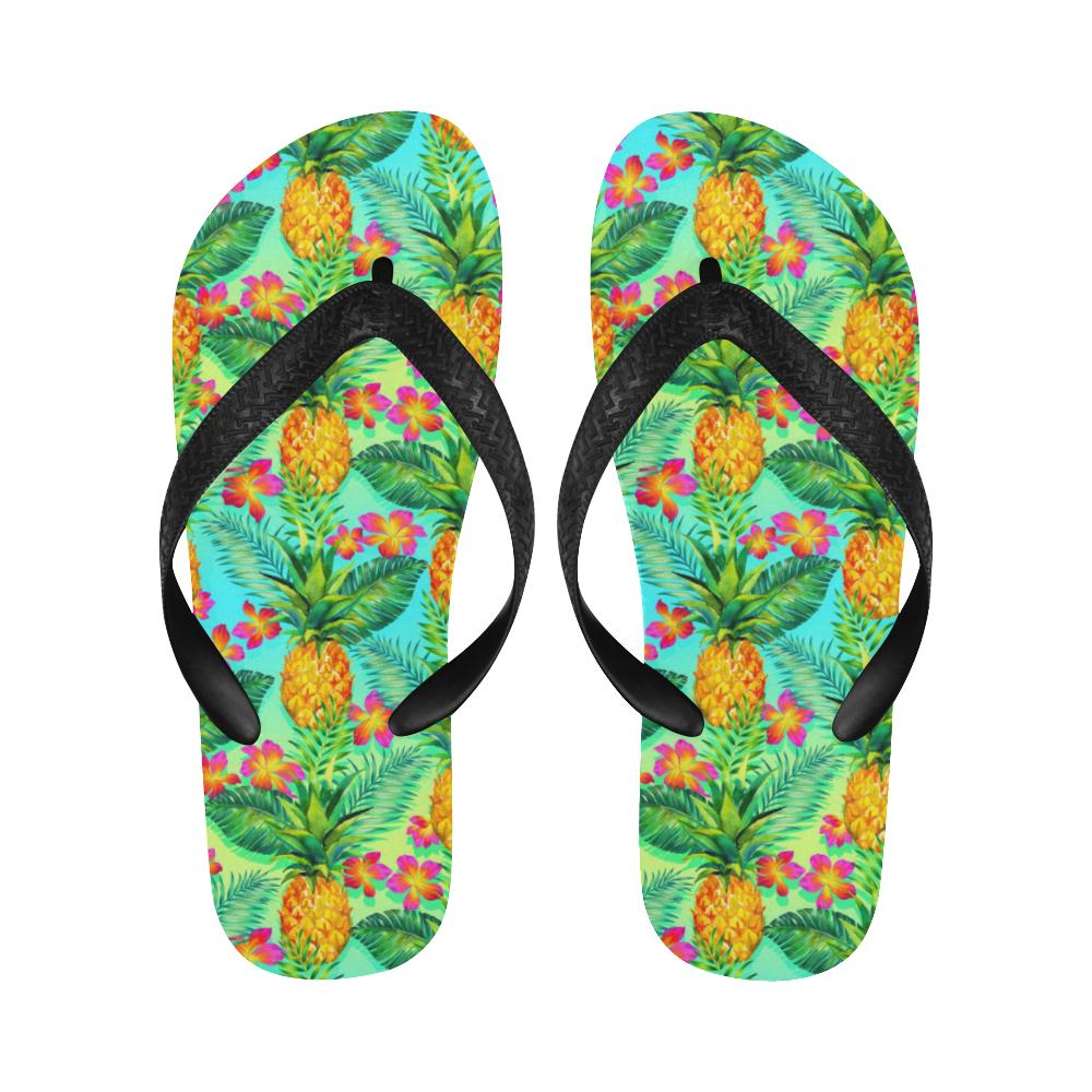 Pineapple Pattern Print Design PP010 Flip Flops-JorJune