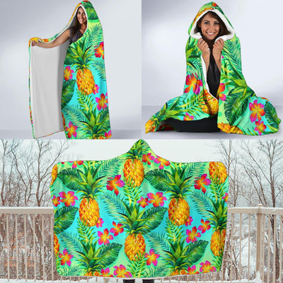 Pineapple Pattern Print Design PP010 Hooded Blanket-JORJUNE.COM