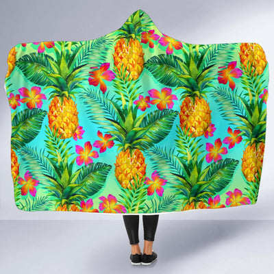 Pineapple Pattern Print Design PP010 Hooded Blanket-JORJUNE.COM