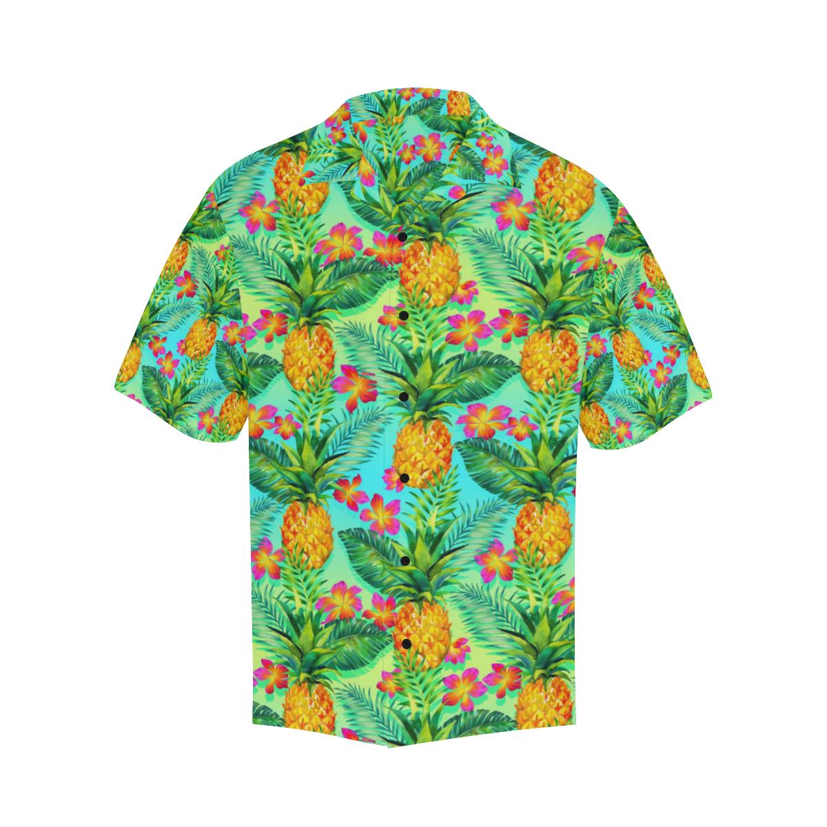 Pineapple Pattern Print Design PP010 Men Hawaiian Shirt-JorJune
