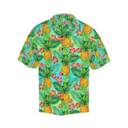 Pineapple Pattern Print Design PP010 Men Hawaiian Shirt-JorJune