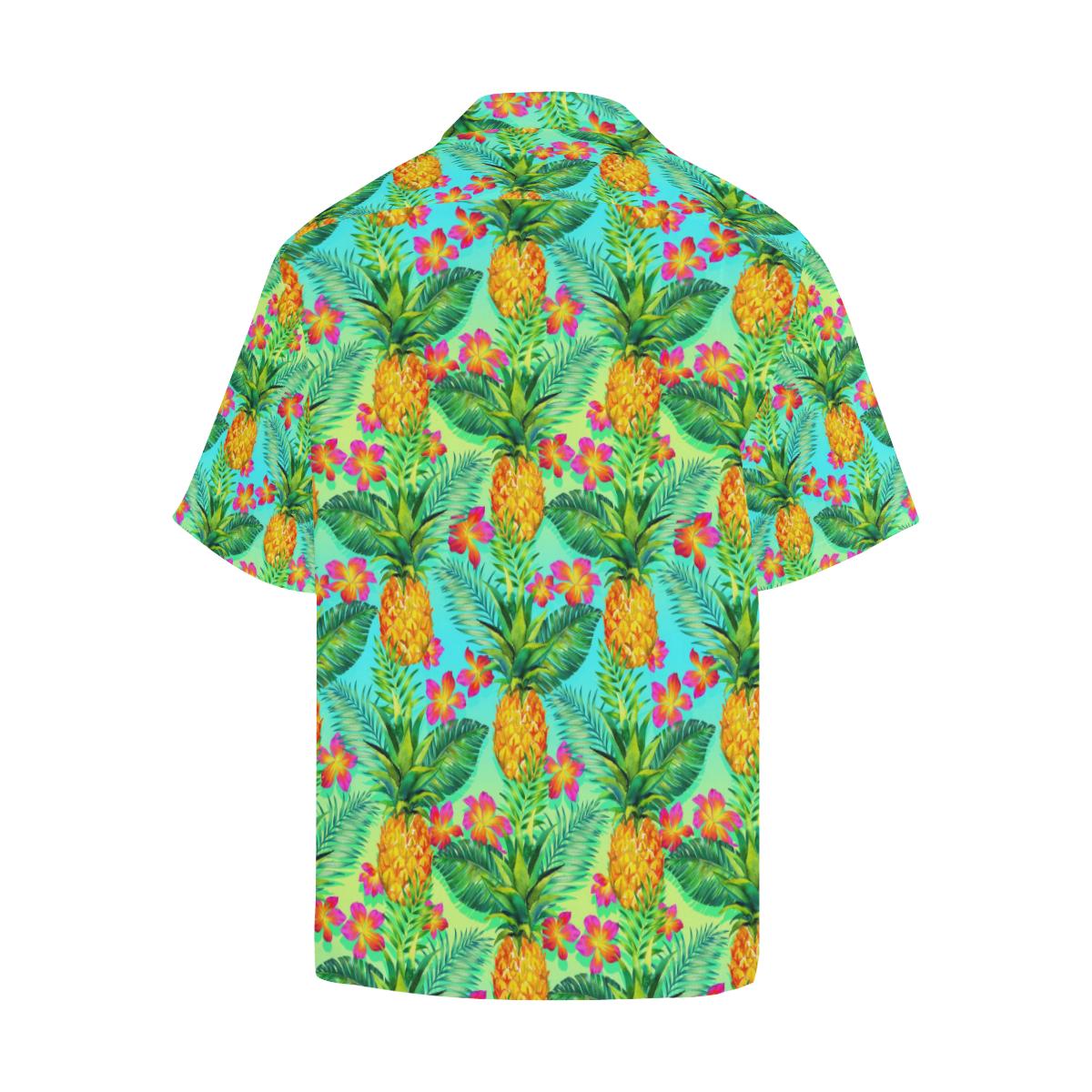 Pineapple Pattern Print Design PP010 Men Hawaiian Shirt-JorJune