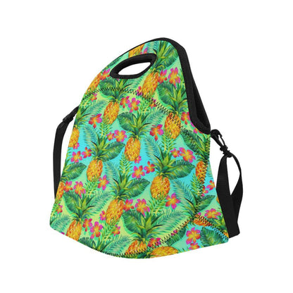 Pineapple Pattern Print Design PP010 Neoprene Lunch Bag-JorJune
