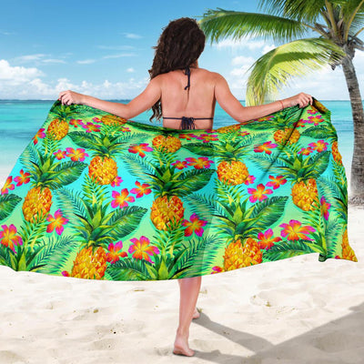 Pineapple Pattern Print Design PP010 Sarong Pareo Wrap-JORJUNE.COM