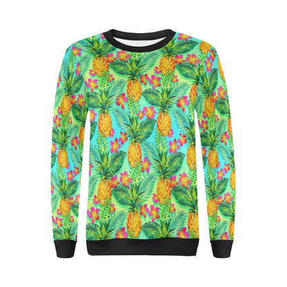 Pineapple Pattern Print Design PP010 Women Long Sleeve Sweatshirt-JorJune