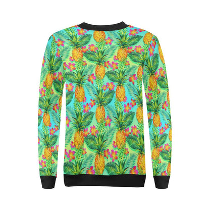 Pineapple Pattern Print Design PP010 Women Long Sleeve Sweatshirt-JorJune