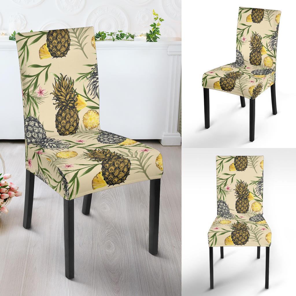 Pineapple Pattern Print Design PP012 Dining Chair Slipcover-JORJUNE.COM