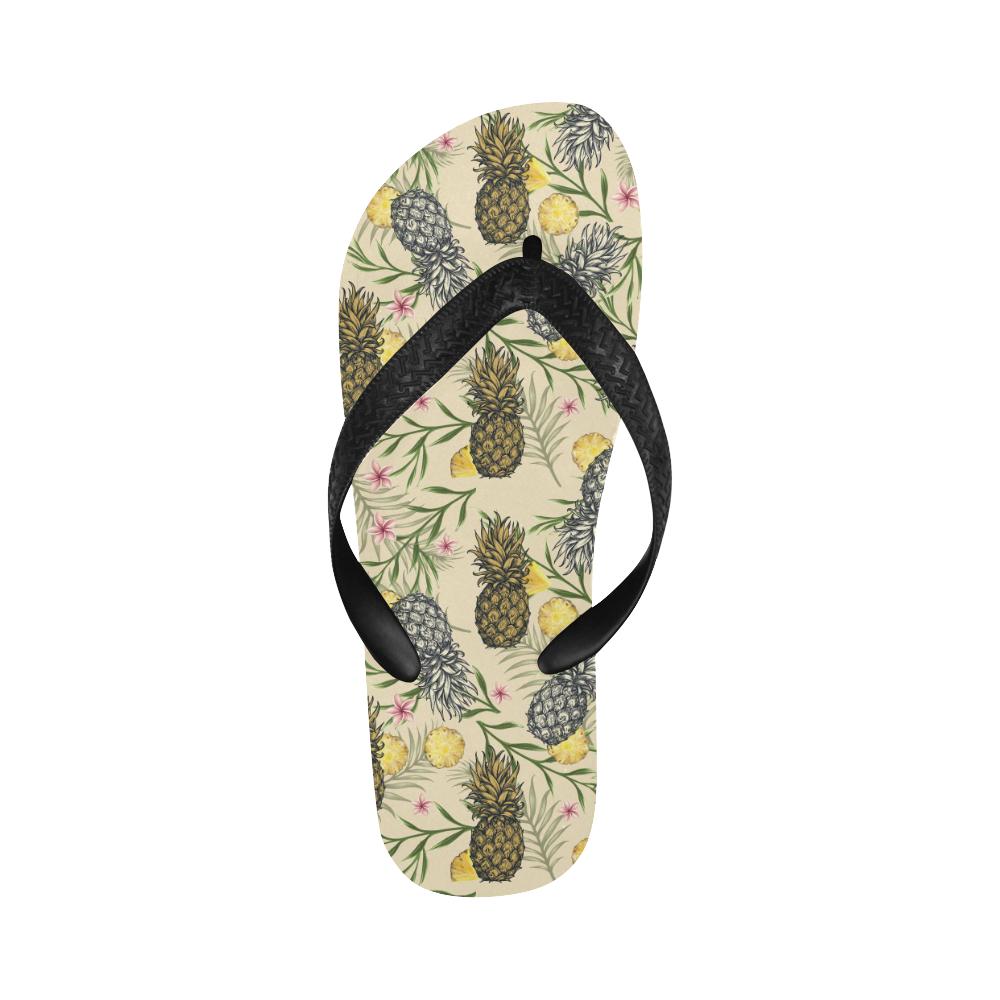 Pineapple Pattern Print Design PP012 Flip Flops-JorJune