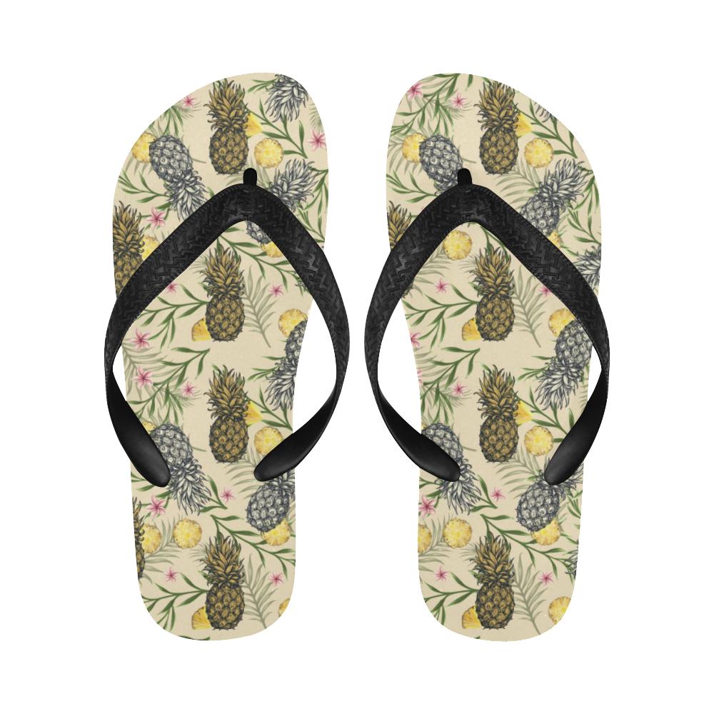 Pineapple Pattern Print Design PP012 Flip Flops-JorJune