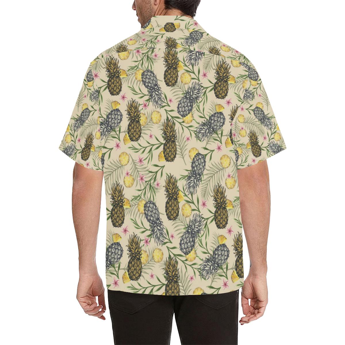 Pineapple Pattern Print Design PP012 Men Hawaiian Shirt-JorJune