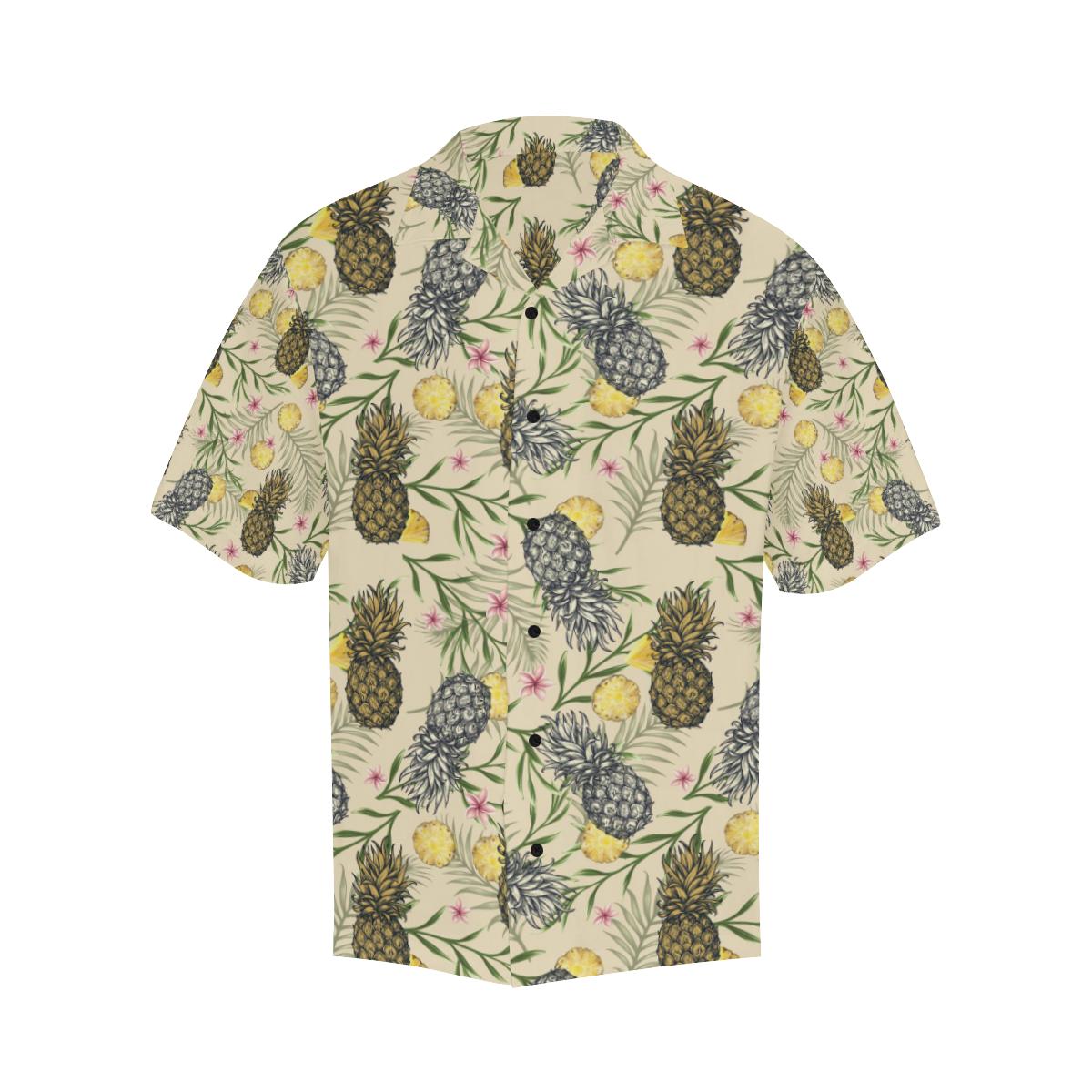 Pineapple Pattern Print Design PP012 Men Hawaiian Shirt-JorJune