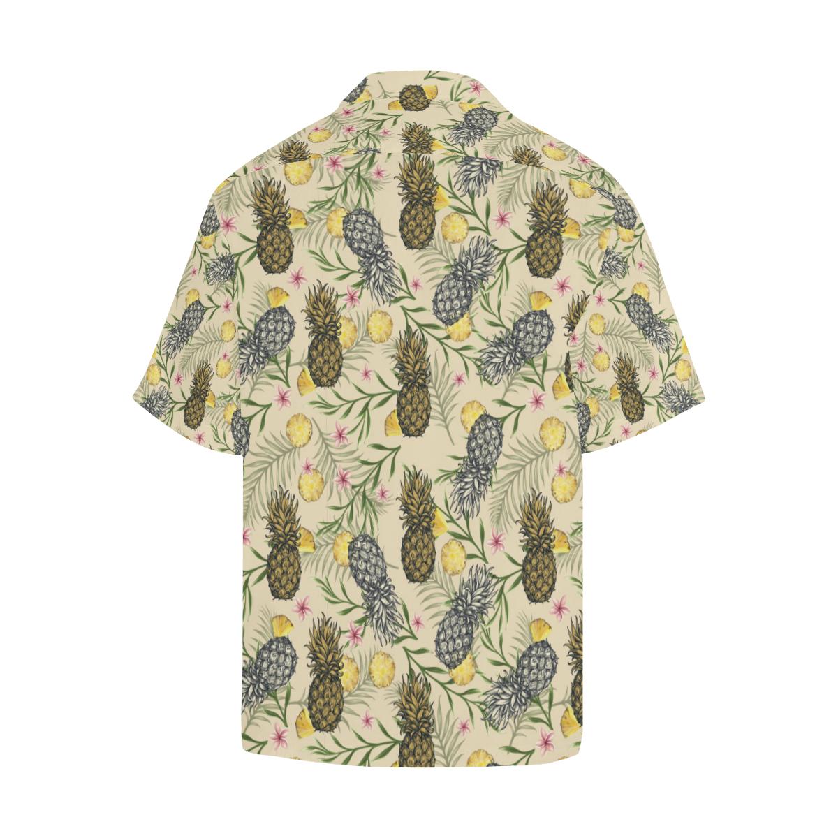 Pineapple Pattern Print Design PP012 Men Hawaiian Shirt-JorJune