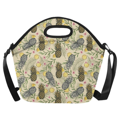 Pineapple Pattern Print Design PP012 Neoprene Lunch Bag-JorJune