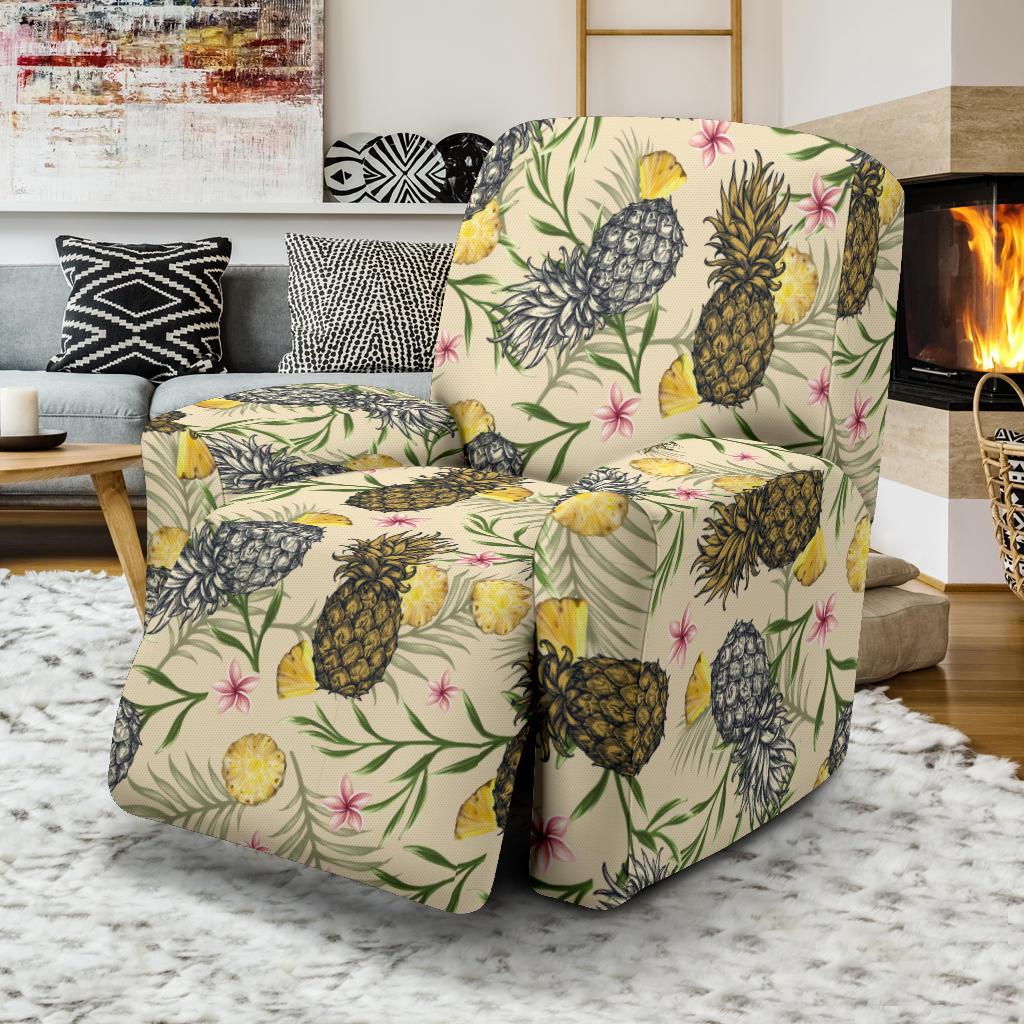 Pineapple Pattern Print Design PP012 Recliner Slipcover-JORJUNE.COM