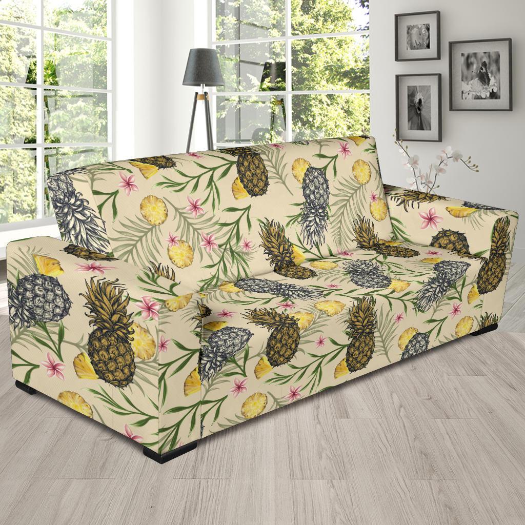 Pineapple Pattern Print Design PP012 Sofa Slipcover-JORJUNE.COM