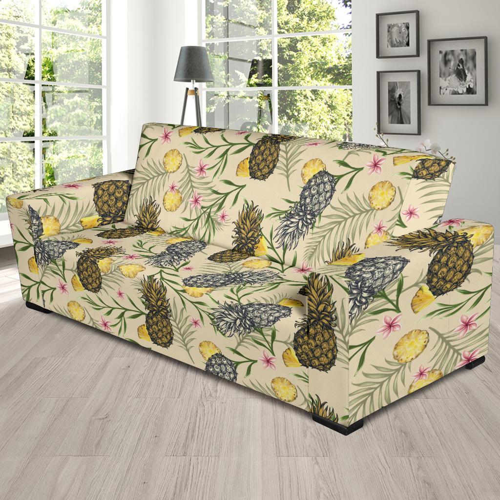 Pineapple Pattern Print Design PP012 Sofa Slipcover-JORJUNE.COM