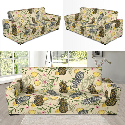 Pineapple Pattern Print Design PP012 Sofa Slipcover-JORJUNE.COM