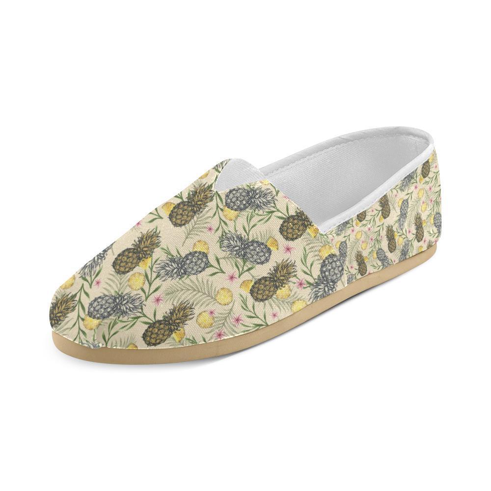Pineapple Pattern Print Design PP012 Women Casual Shoes-JorJune.com