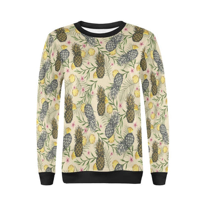 Pineapple Pattern Print Design PP012 Women Long Sleeve Sweatshirt-JorJune