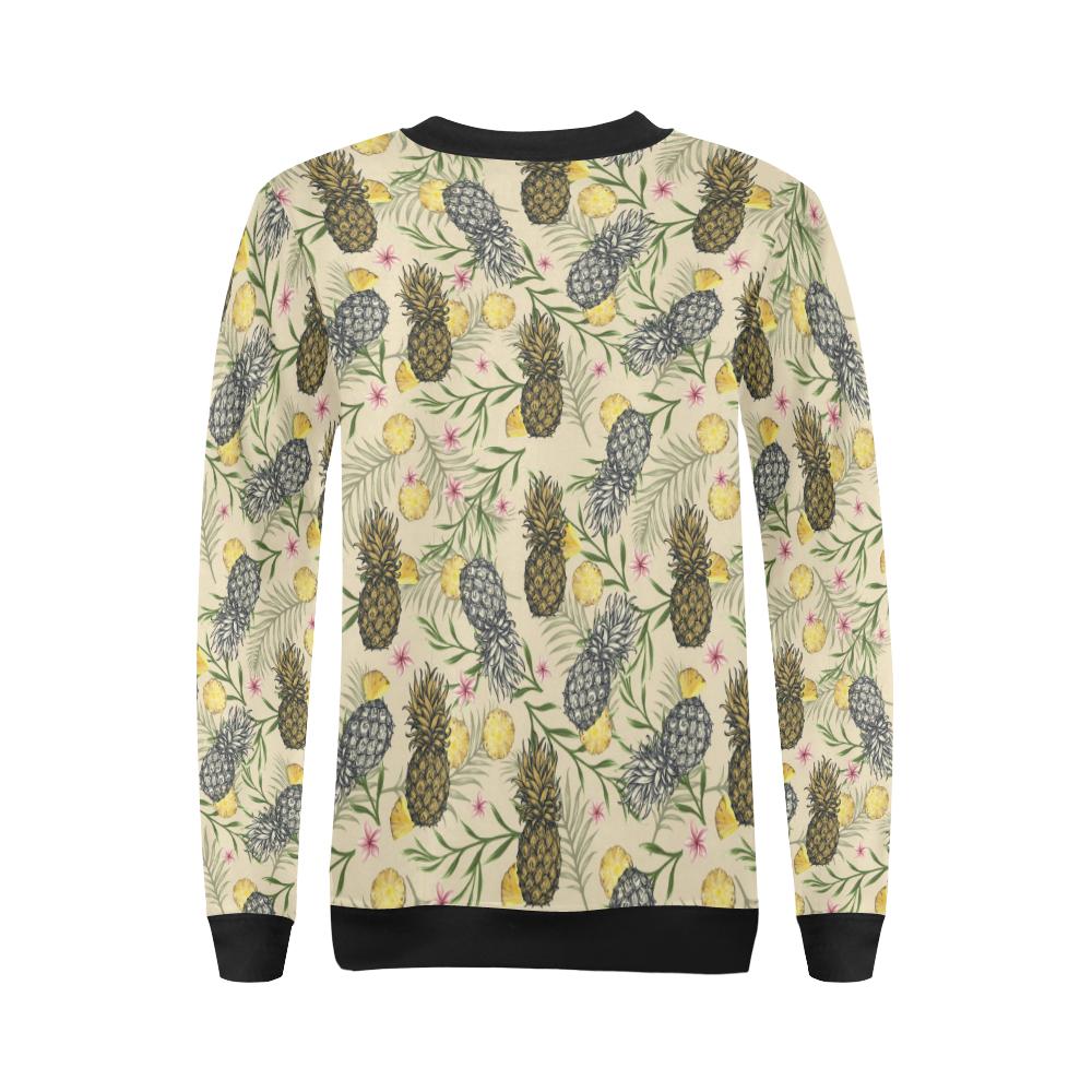 Pineapple Pattern Print Design PP012 Women Long Sleeve Sweatshirt-JorJune