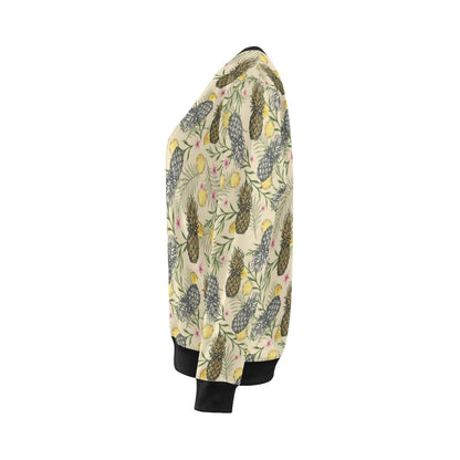 Pineapple Pattern Print Design PP012 Women Long Sleeve Sweatshirt-JorJune