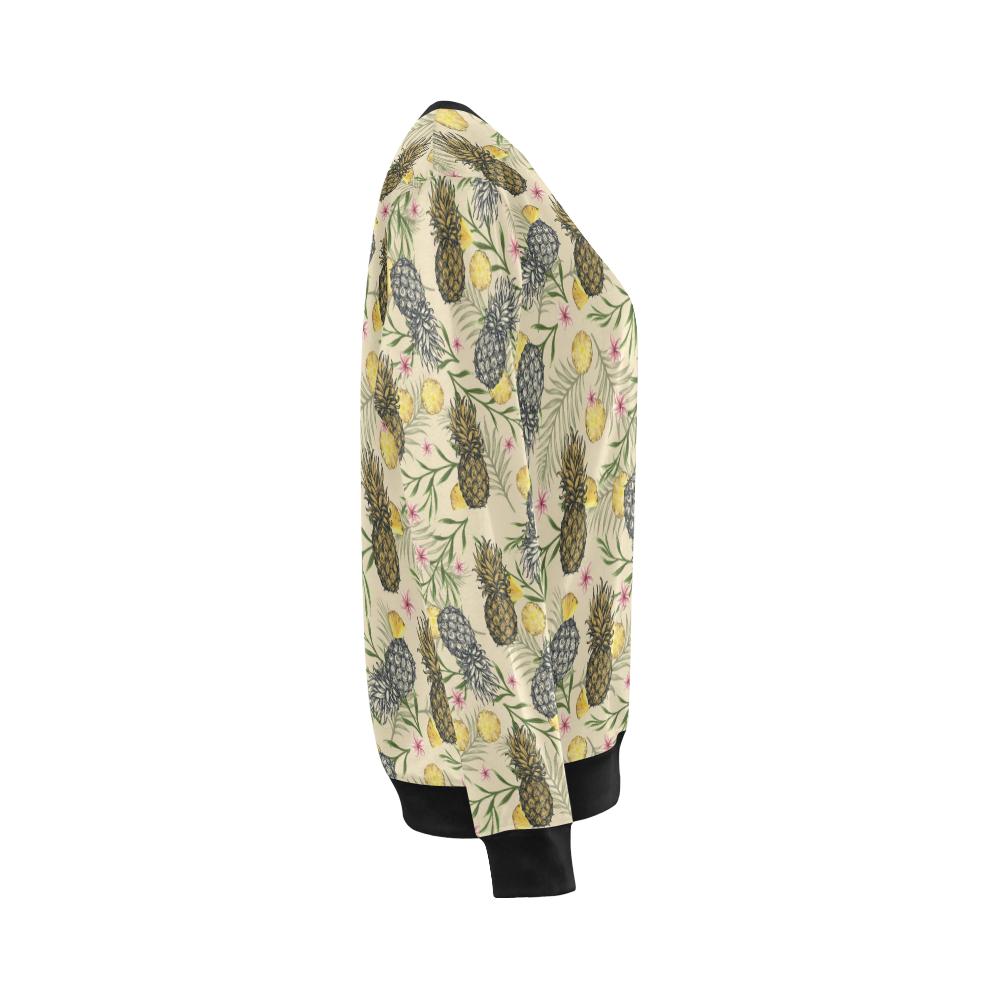 Pineapple Pattern Print Design PP012 Women Long Sleeve Sweatshirt-JorJune