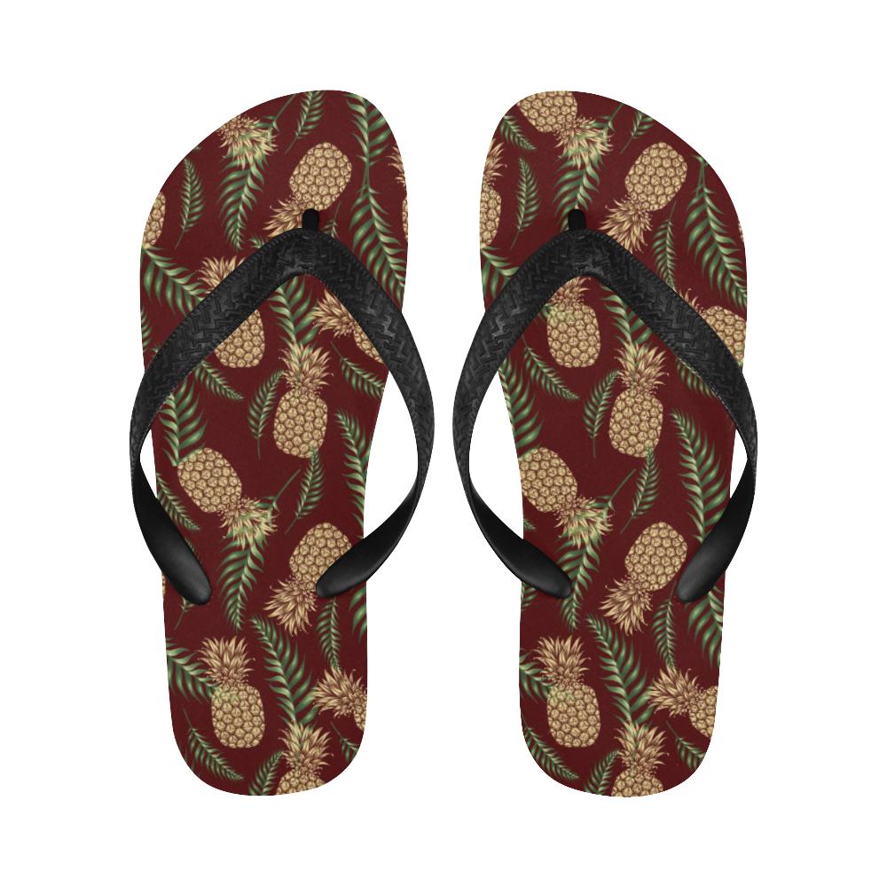 Pineapple Pattern Print Design PP013 Flip Flops-JorJune