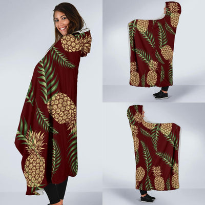 Pineapple Pattern Print Design PP013 Hooded Blanket-JORJUNE.COM