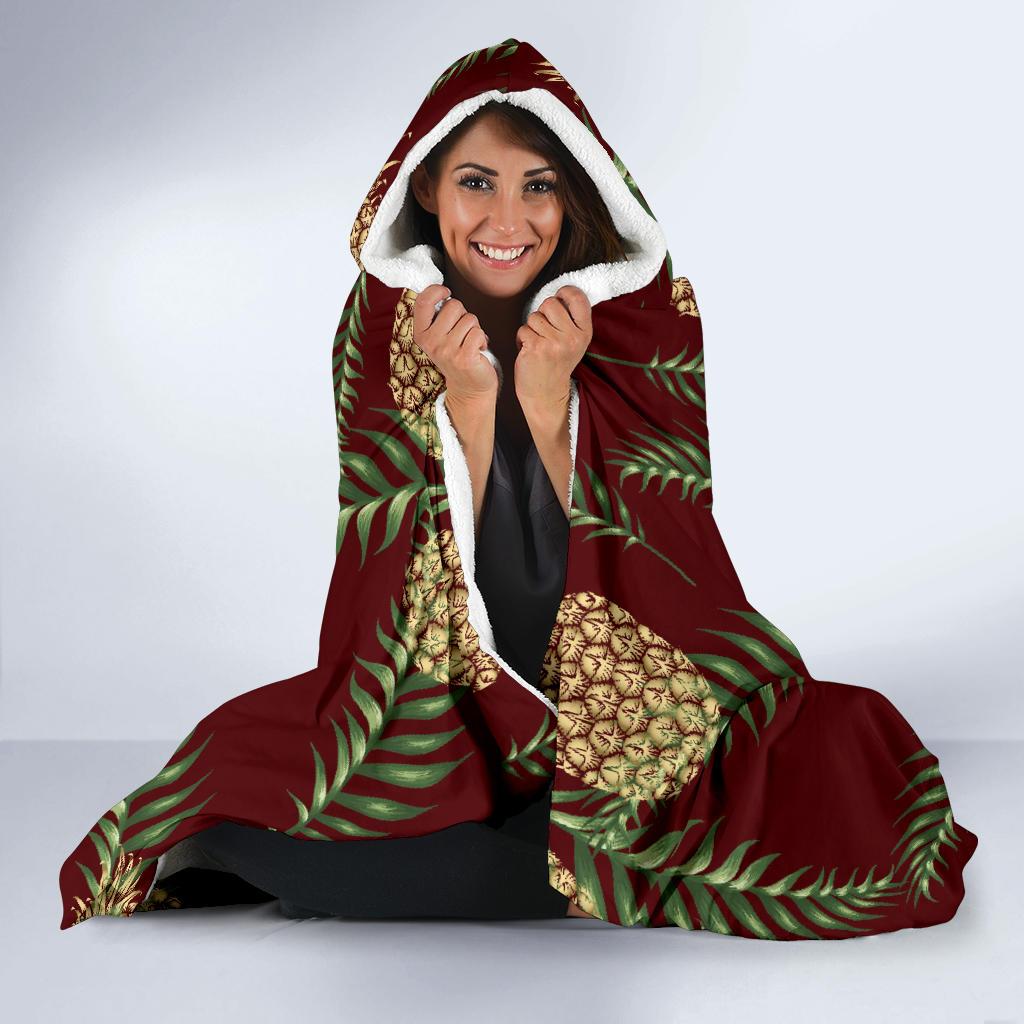 Pineapple Pattern Print Design PP013 Hooded Blanket-JORJUNE.COM