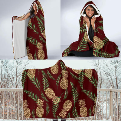 Pineapple Pattern Print Design PP013 Hooded Blanket-JORJUNE.COM