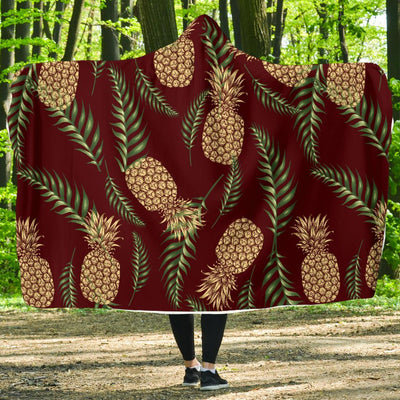 Pineapple Pattern Print Design PP013 Hooded Blanket-JORJUNE.COM