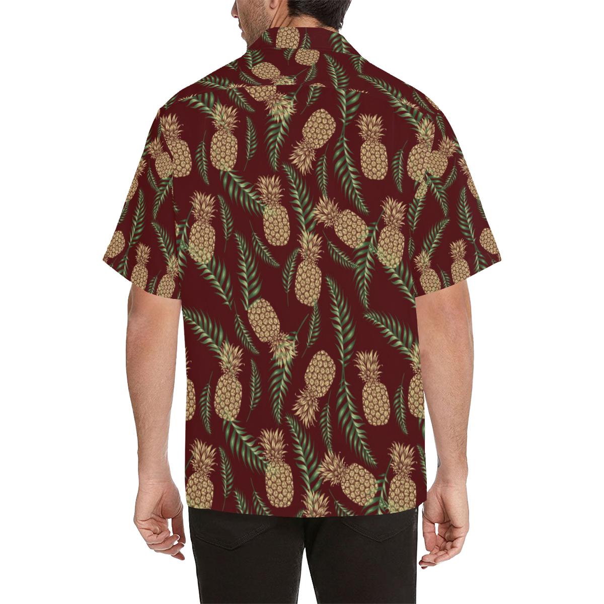 Pineapple Pattern Print Design PP013 Men Hawaiian Shirt-JorJune